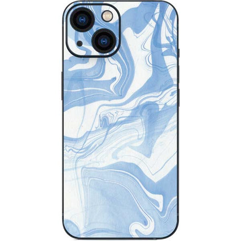 Blue Marbling iPhone 13 Mini Skin