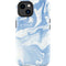 Blue Marbling iPhone 14 Plus Impact Case