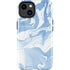 Blue Marbling iPhone 14 Plus Impact Case