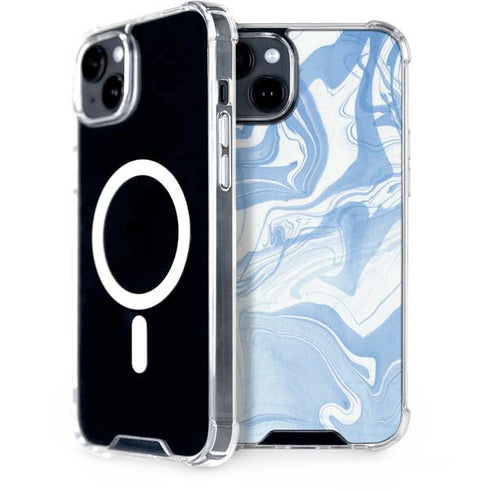 Blue Marbling iPhone 14 MagSafe Case