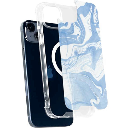 Blue Marbling iPhone 14 Plus MagSafe Case