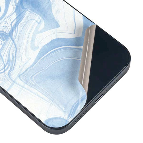 Blue Marbling iPhone 14 Plus Skin