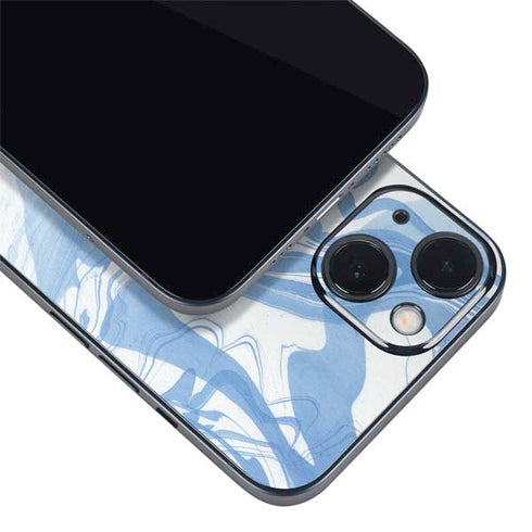 Blue Marbling iPhone 14 Plus Skin