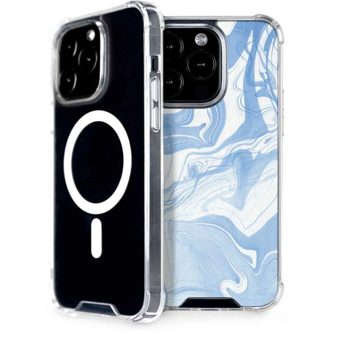 Blue Marbling iPhone 14 Pro MagSafe Case