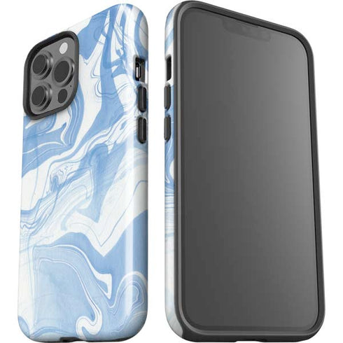 Blue Marbling iPhone 15 Pro Max Impact Case