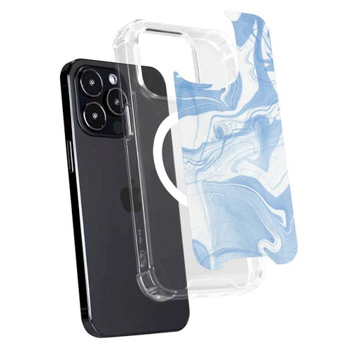 Blue Marbling iPhone 15 Pro Max MagSafe Case