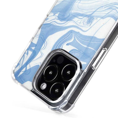 Blue Marbling iPhone 15 Pro Max MagSafe Case
