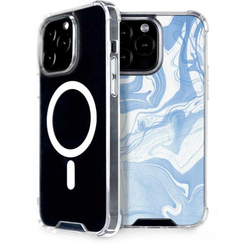 Blue Marbling iPhone 14 Pro Max MagSafe Case