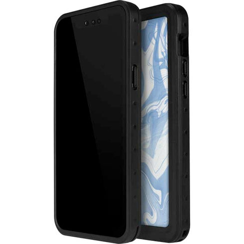 Blue Marbling iPhone 15 Pro Waterproof Case
