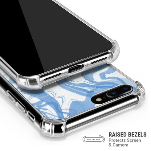 Blue Marbling iPhone 7/8 Plus Clear Case