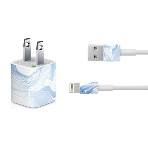 Blue Marbling iPhone Charger (5W USB) Skin