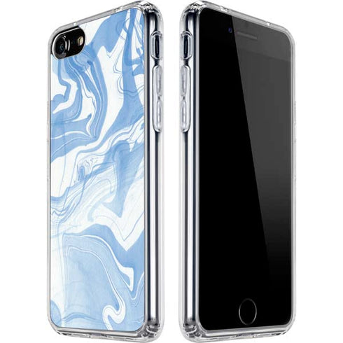 Blue Marbling iPhone SE (2nd & 3rd Gen) Clear Case