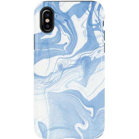 Blue Marbling iPhone X Pro Case