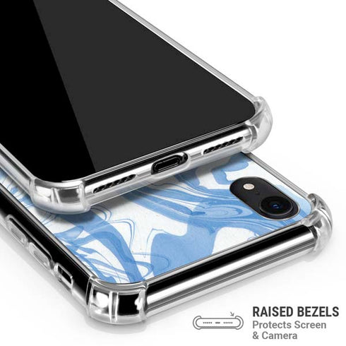 Blue Marbling iPhone XR Clear Case
