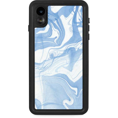 Blue Marbling iPhone XR Waterproof Case
