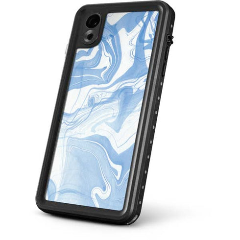 Blue Marbling iPhone XR Waterproof Case