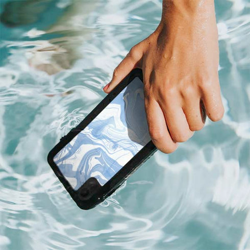Blue Marbling iPhone XR Waterproof Case