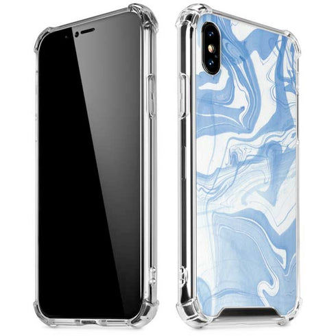 Blue Marbling iPhone XS Max Clear Case
