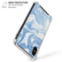 Blue Marbling iPhone XS Max Clear Case