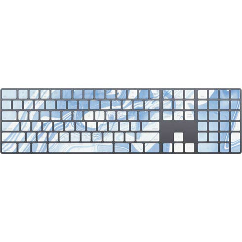 Blue Marbling Magic Keyboard with Numeric Keypad Skin