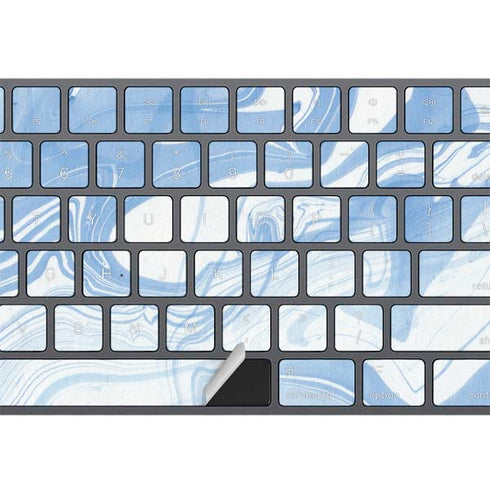 Blue Marbling Magic Keyboard with Numeric Keypad Skin