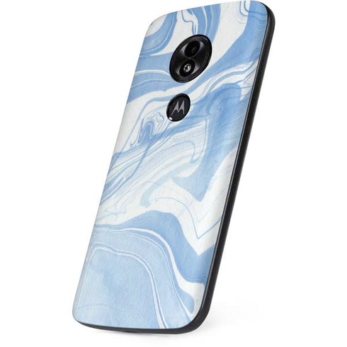 Blue Marbling Moto E5 Play Skin