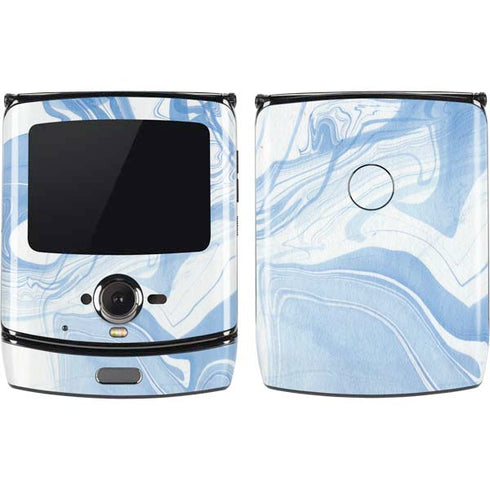 Blue Marbling Motorola RAZR Skin