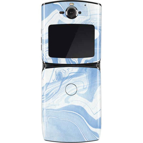 Blue Marbling Motorola RAZR Skin