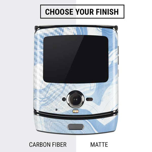 Blue Marbling Motorola RAZR Skin