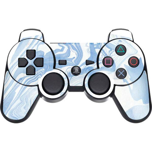 Blue Marbling PS3 Dual Shock wireless controller Skin