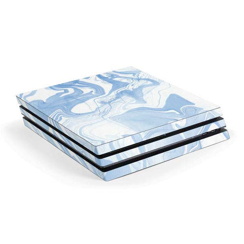 Blue Marbling PS4 Pro Console Skin
