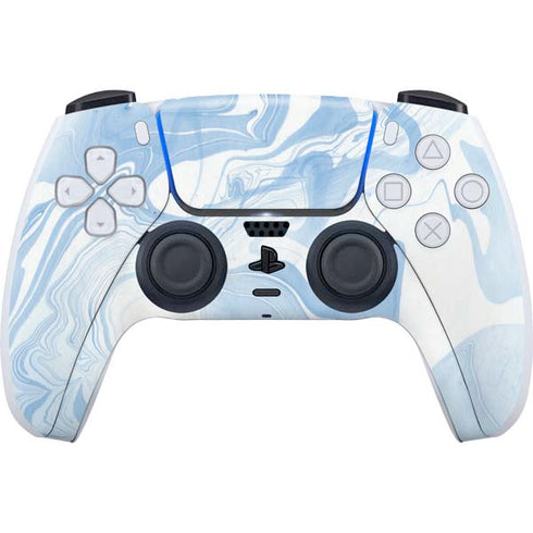 Blue Marbling PS5 Controller Skin