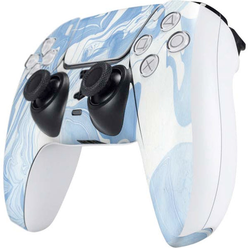 Blue Marbling PS5 Controller Skin