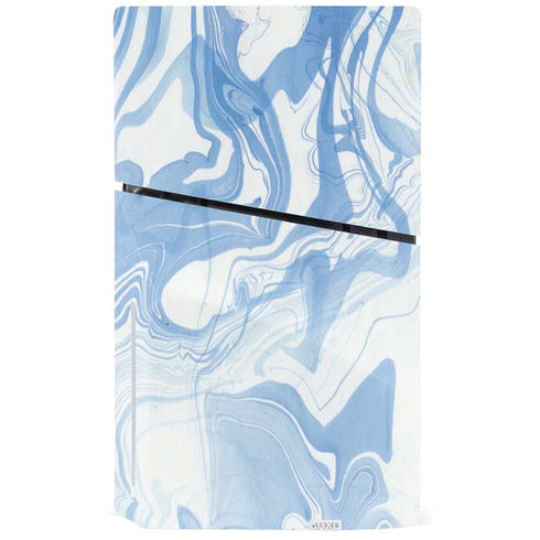 Blue Marbling PS5 Slim Disk Bundle Skin