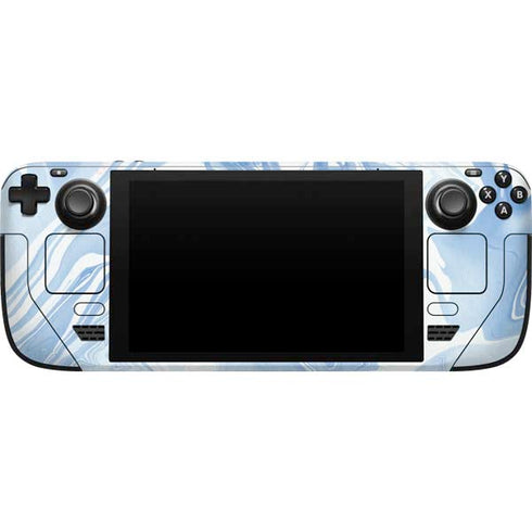 Blue Marbling Steam Deck Handheld Gaming Computer Skin