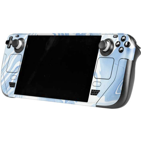 Blue Marbling Steam Deck Handheld Gaming Computer Skin