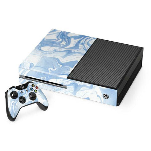 Blue Marbling Xbox One Console and Controller Bundle Skin