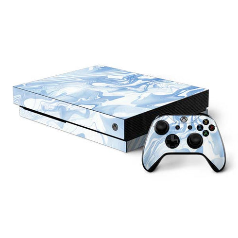 Blue Marbling Xbox One X Bundle Skin