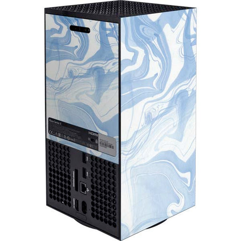 Blue Marbling Xbox Series X Console Skin