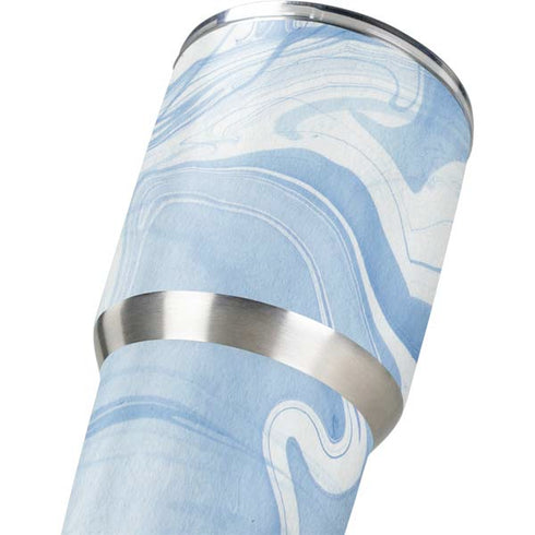 Blue Marbling Yeti 30oz Rambler Tumbler Skin