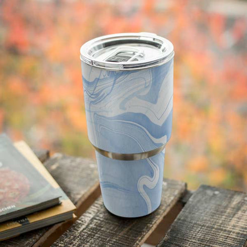 Blue Marbling Yeti 30oz Rambler Tumbler Skin