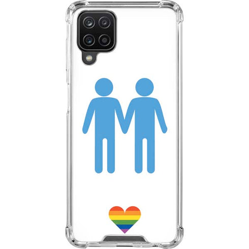 Blue Pride Galaxy A12 Clear Case