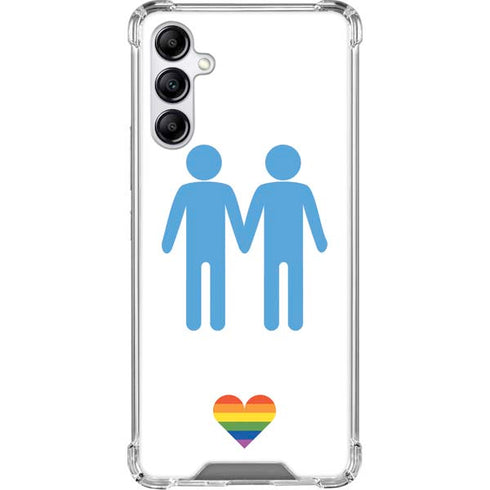 Blue Pride Galaxy A15 5G Clear Case