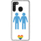 Blue Pride Galaxy A21 Clear Case