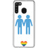 Blue Pride Galaxy A21 Clear Case