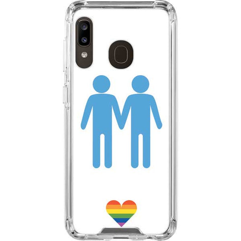 Blue Pride Galaxy A30 Clear Case