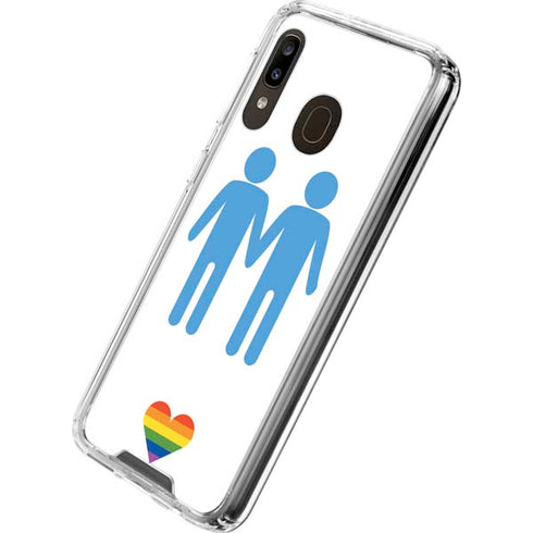 Blue Pride Galaxy A30 Clear Case