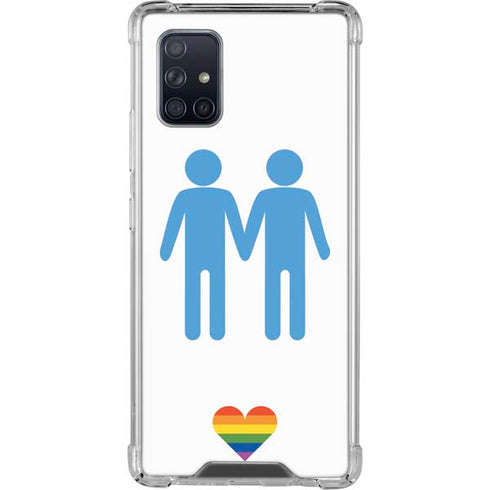 Blue Pride Galaxy A71 5G Clear Case