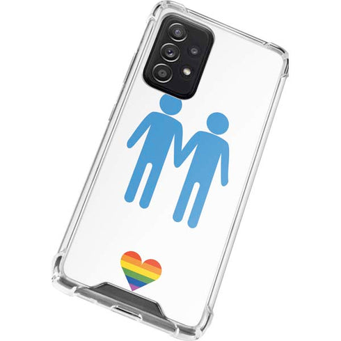 Blue Pride Galaxy A72 5G Clear Case