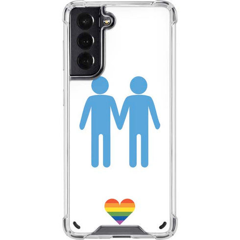Blue Pride Galaxy S21 5G Clear Case